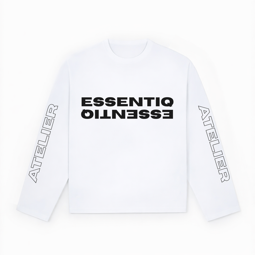 102003 WHITE/BLACK LONG SLEEVE TOP