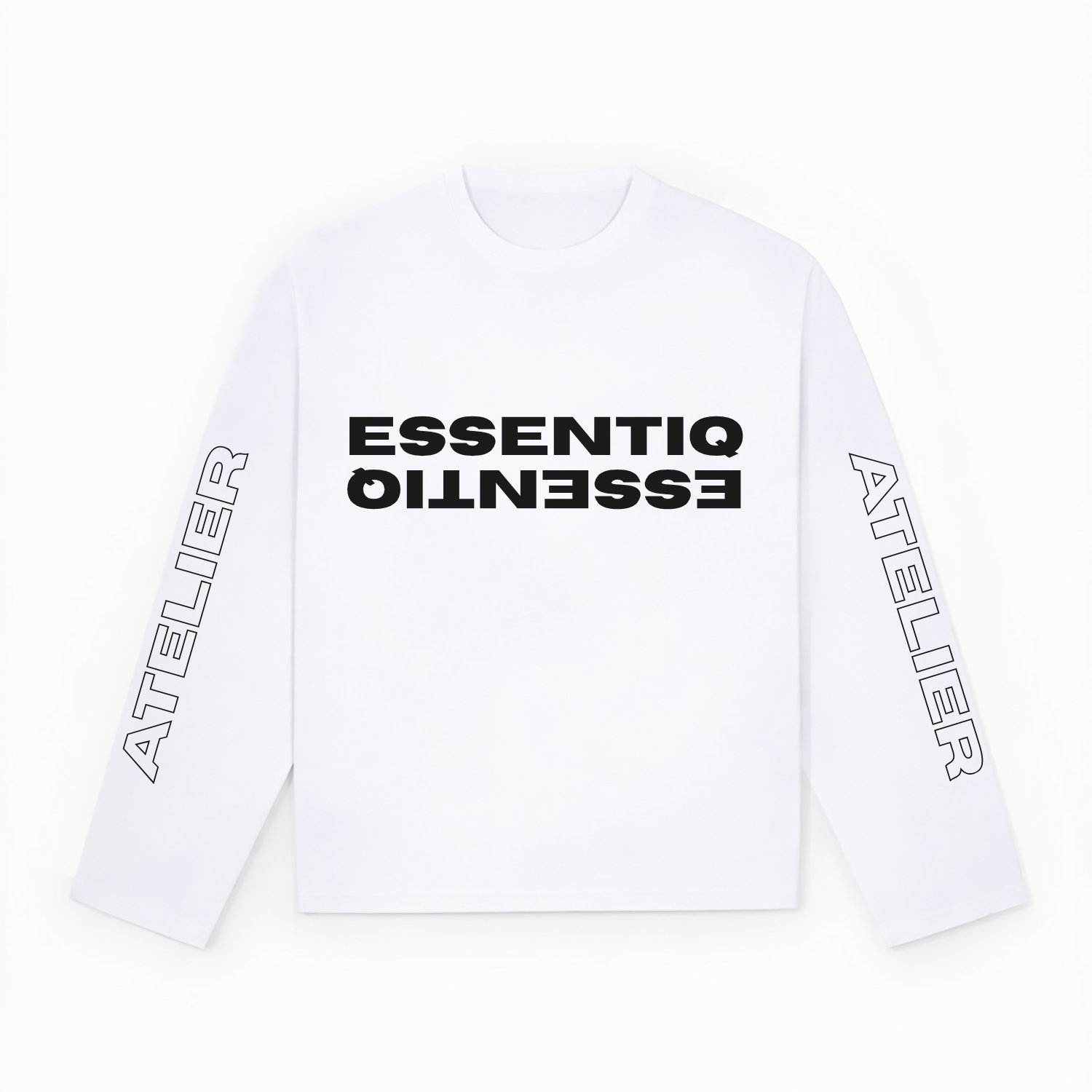 102003 WHITE/BLACK LONG SLEEVE TOP