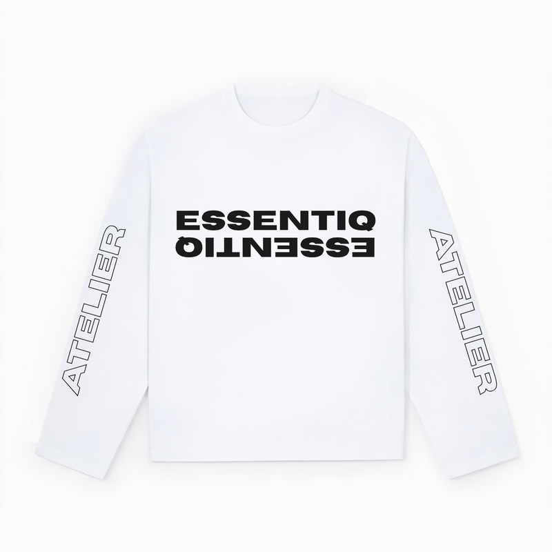 102003 WHITE/BLACK LONG SLEEVE TOP