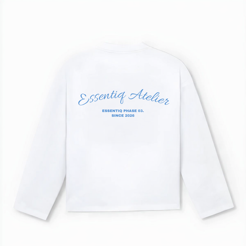 103005 WHITE/BLUE LONG-SLEEVED SHIRT
