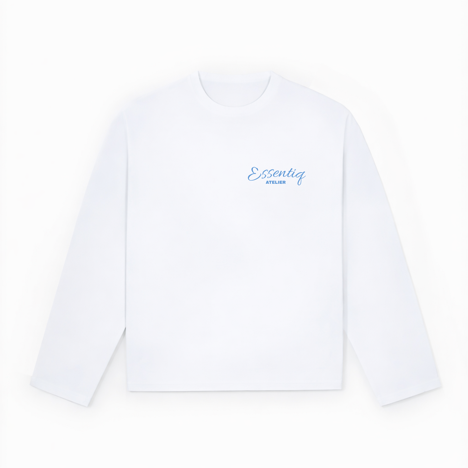 103005 WHITE/BLUE LONG-SLEEVED SHIRT