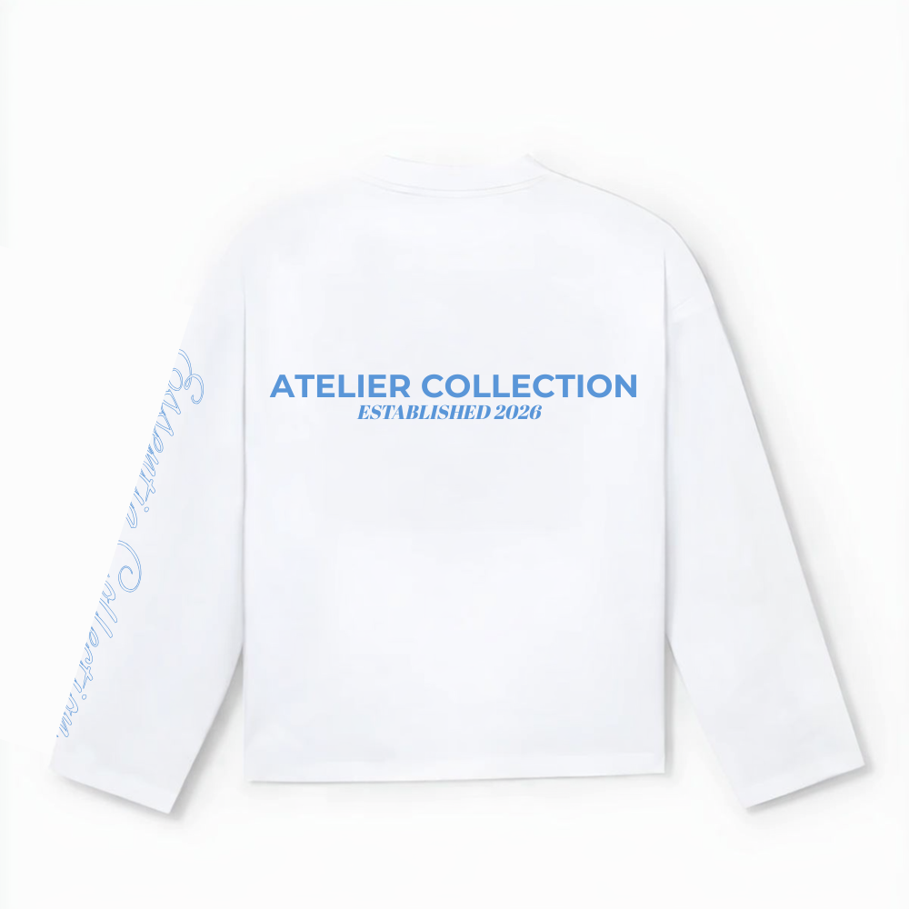 103001 WHITE/BLUE LONG SLEEVE