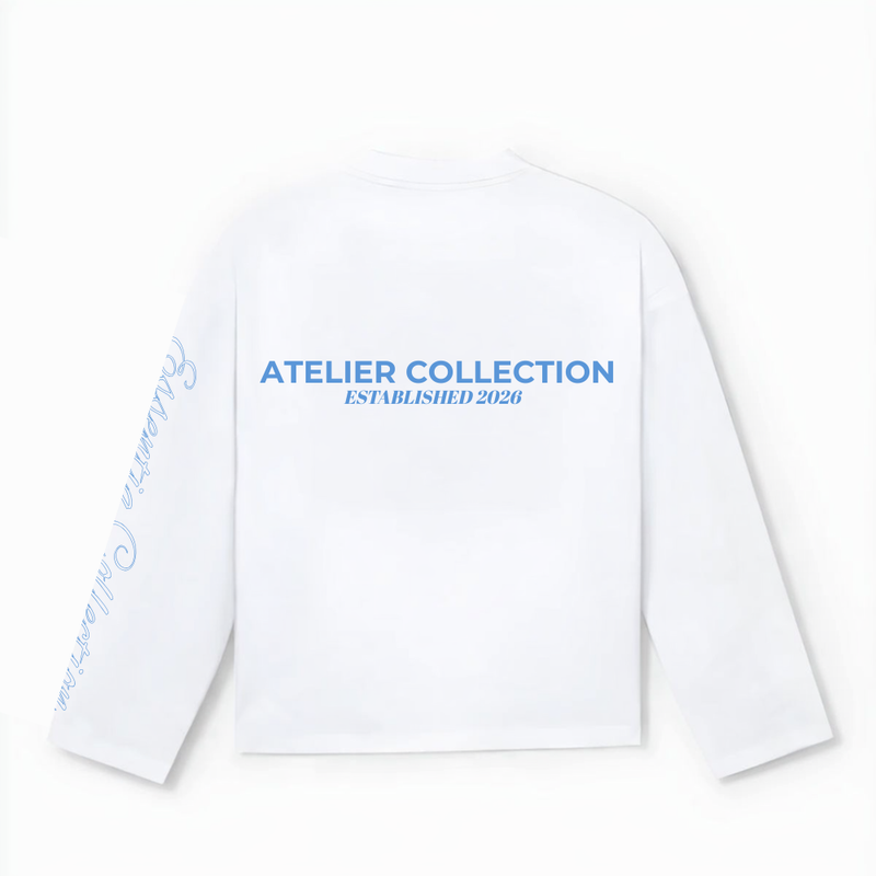 103001 WHITE/BLUE LONG SLEEVE