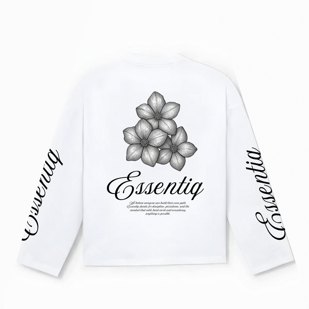 104001 WHITE/BLACK LONG SLEEVE