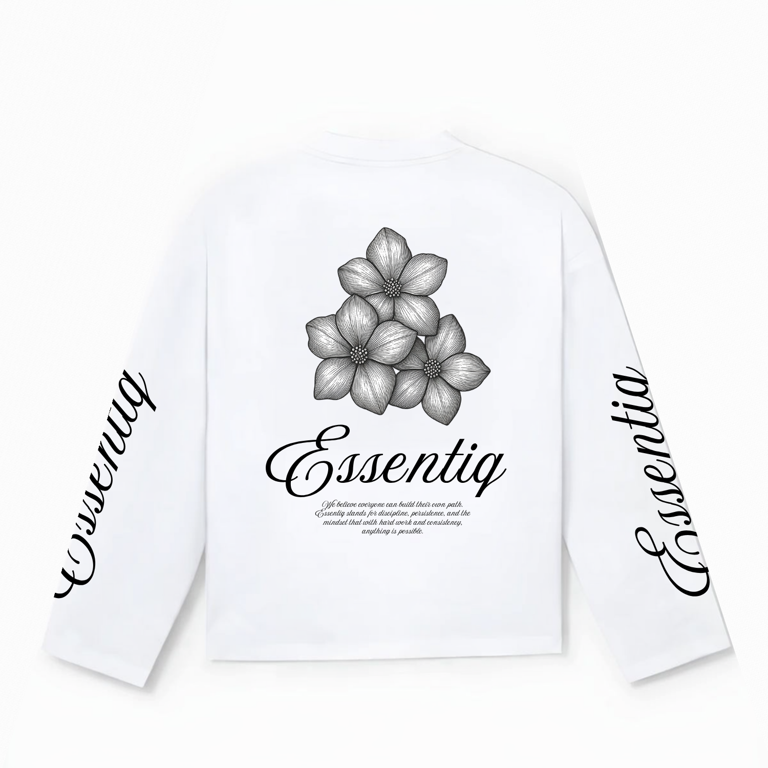 104001 WHITE/BLACK LONG SLEEVE
