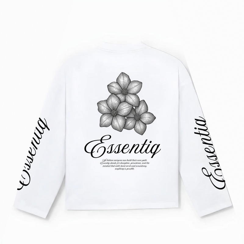 104001 WHITE/BLACK LONG SLEEVE