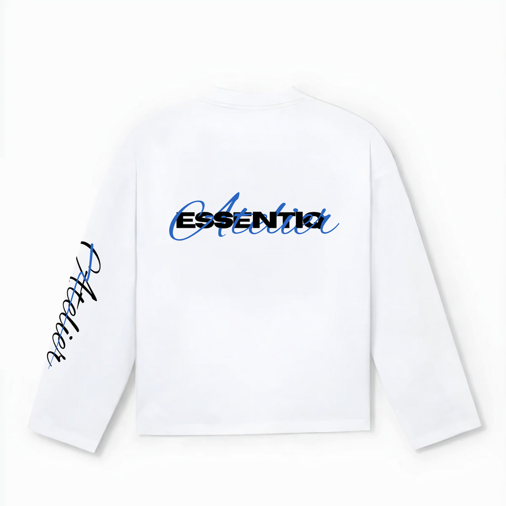 104002 WHITE/BLUE LONGSLEEVE