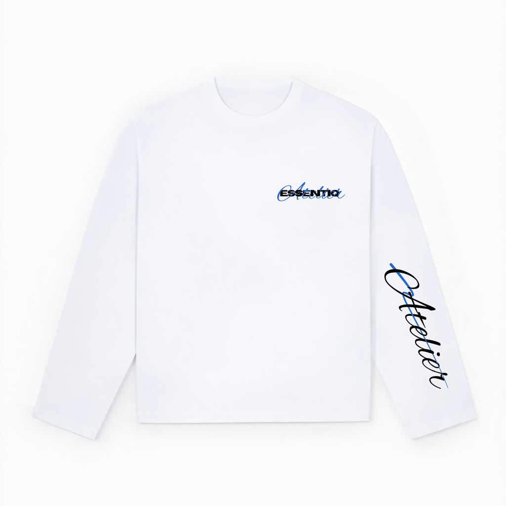 104002 WHITE/BLUE LONGSLEEVE