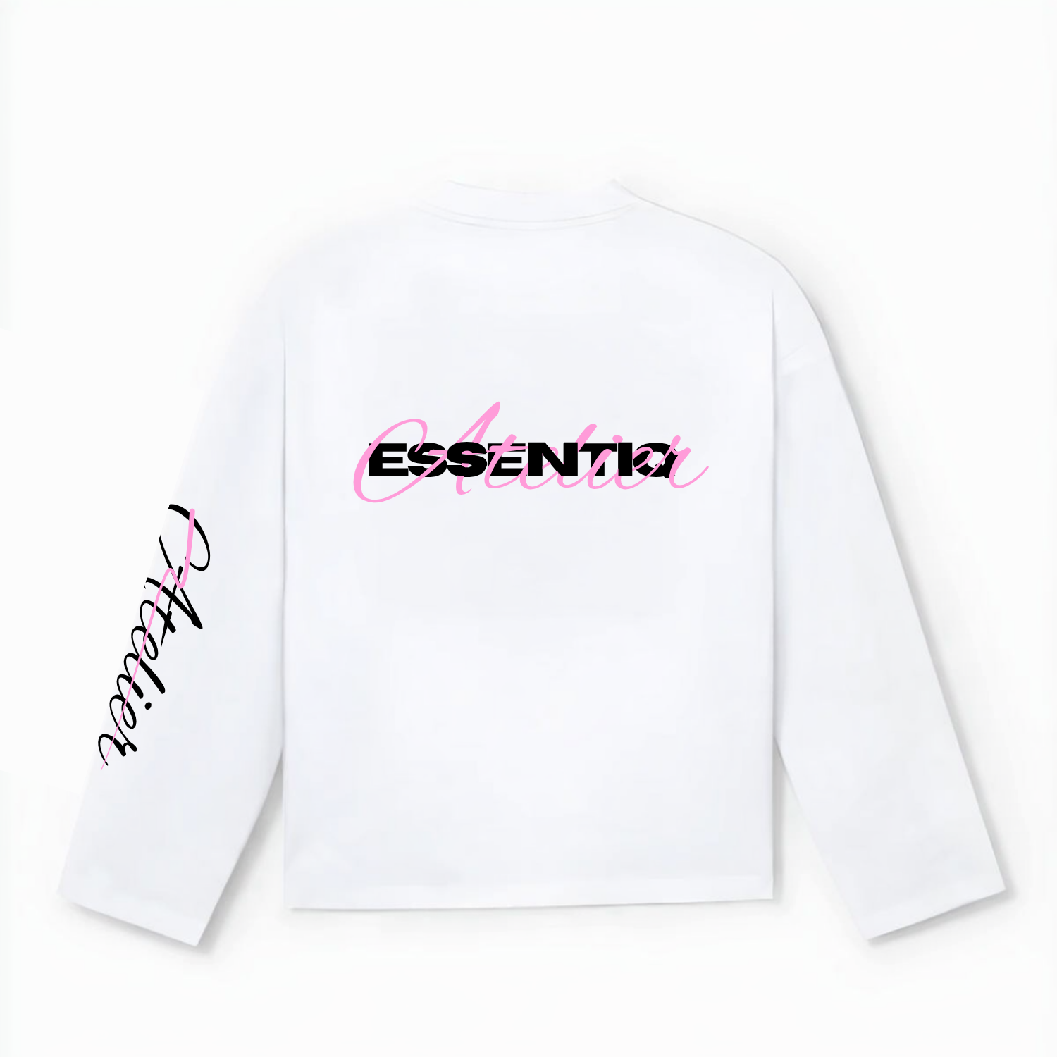 104003 WHITE/PINK LONG-SLEEVED TOP