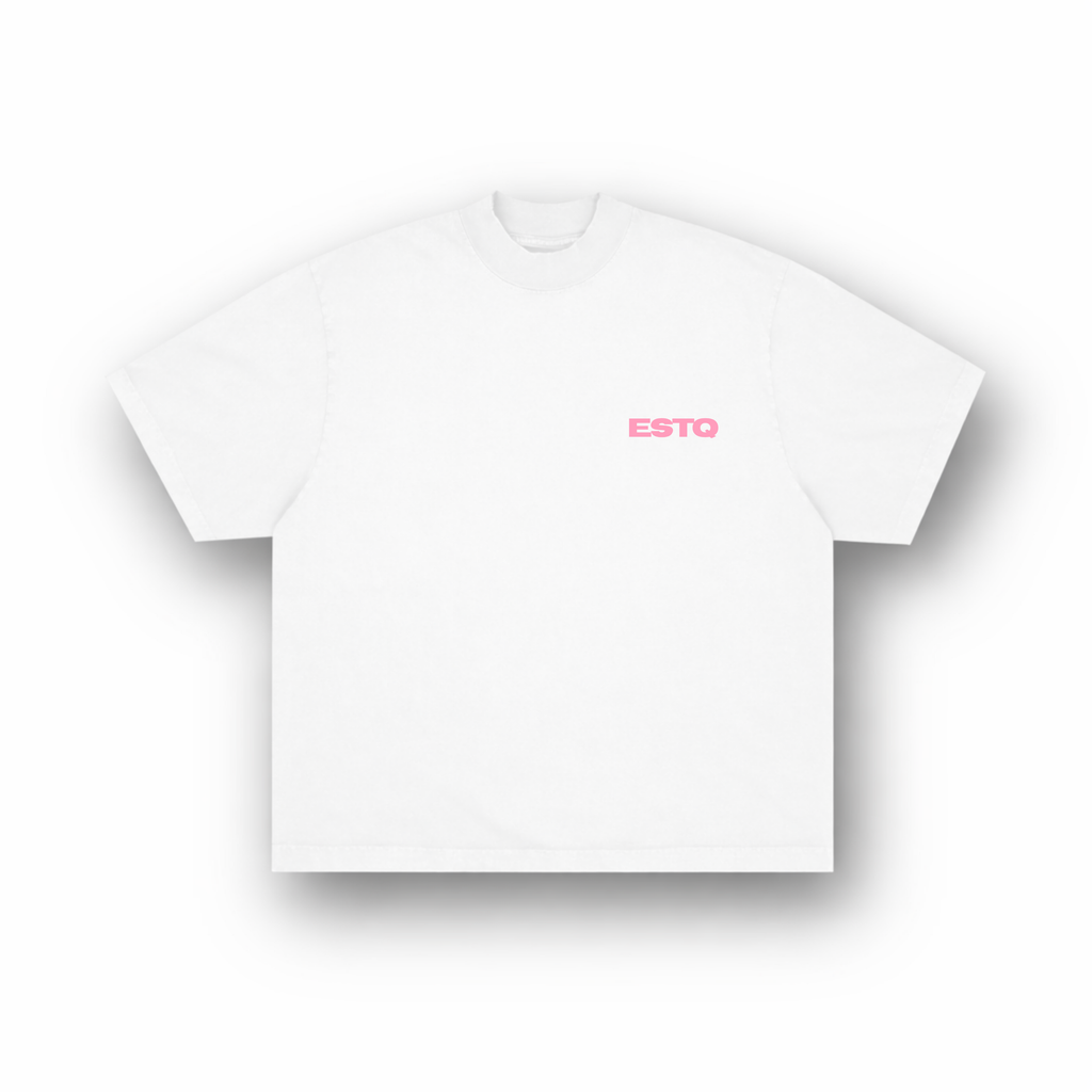 202006 WHITE/PINK T-SHIRT