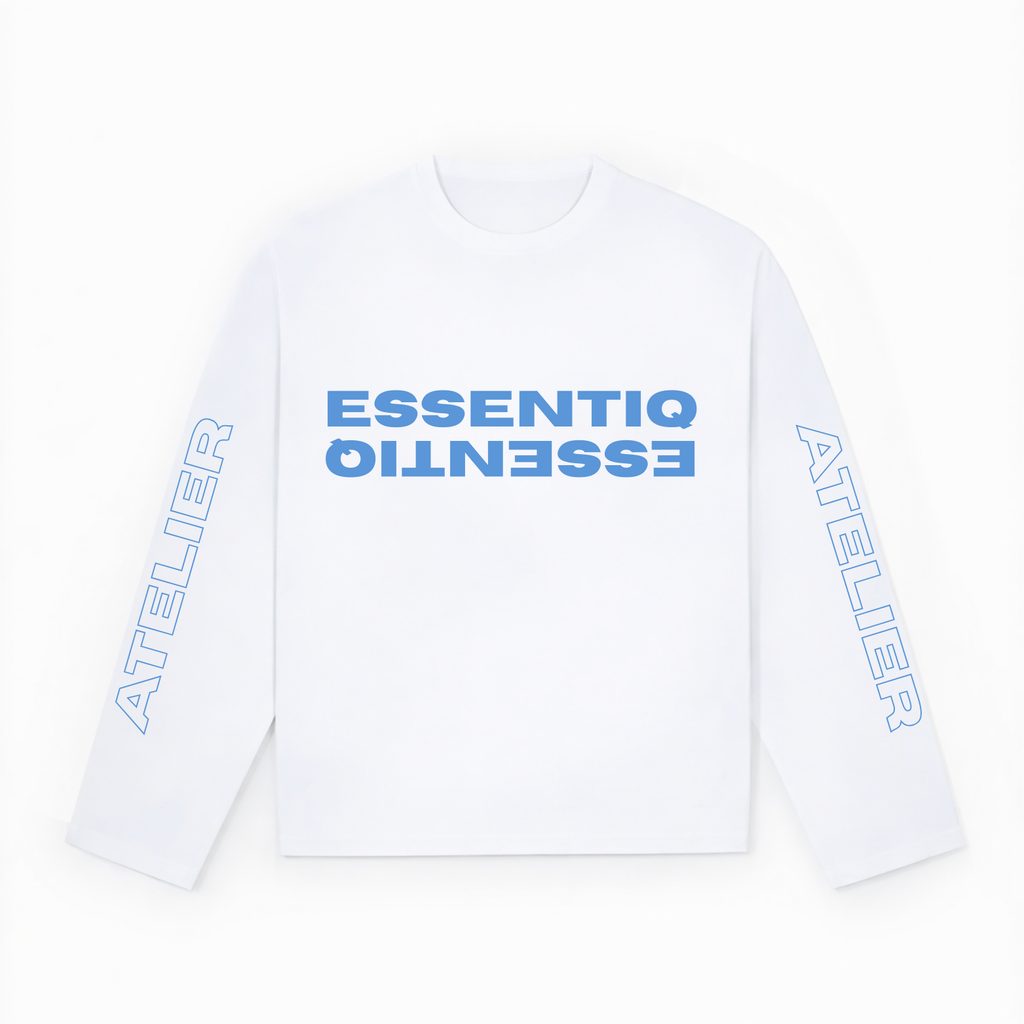 101007 WHITE/BLUE LONG-SLEEVED