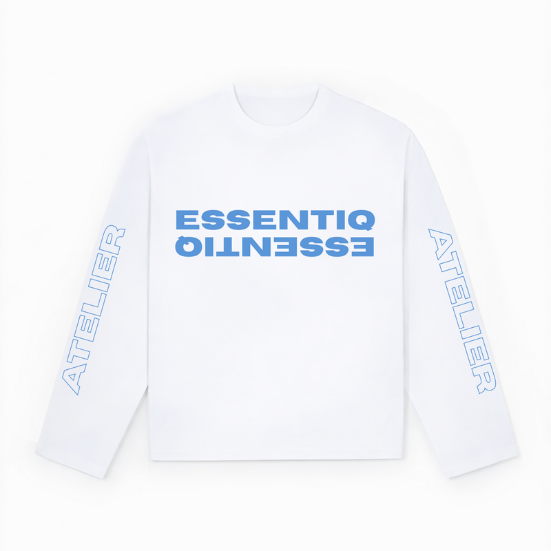 101007 WHITE/BLUE LONG-SLEEVED