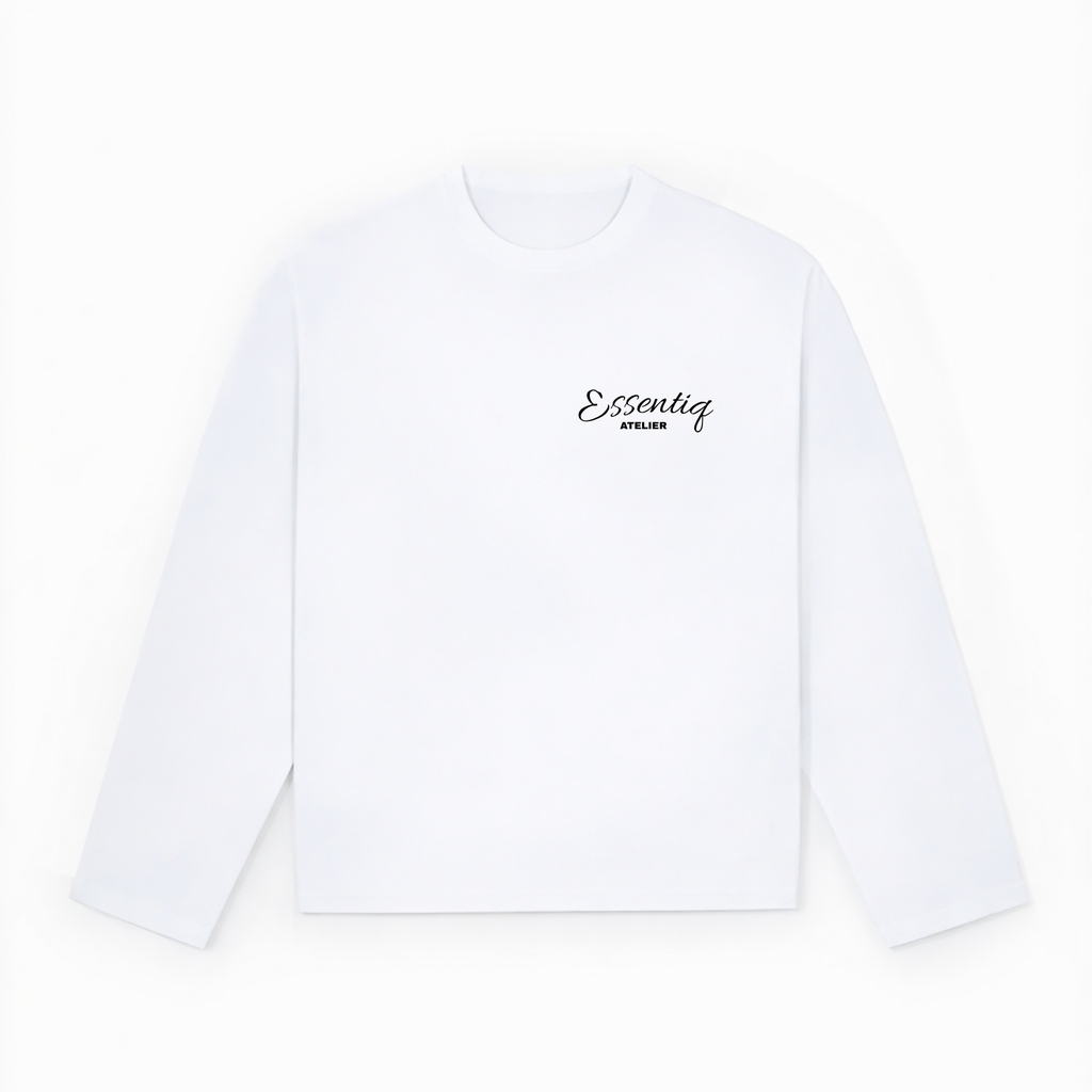 101001 WHITE/BLACK LONGSLEEVE