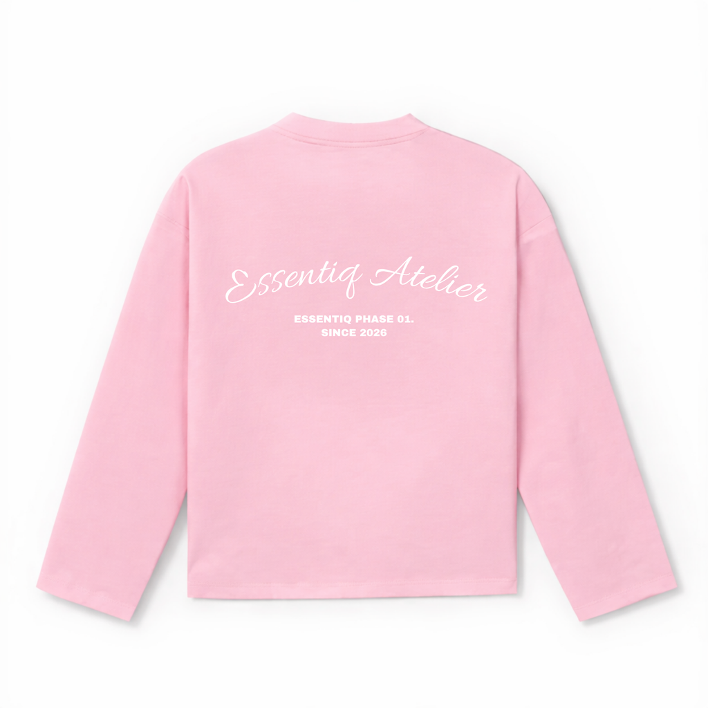 301001 PINK/WHITE LONG-SLEEVED TOP