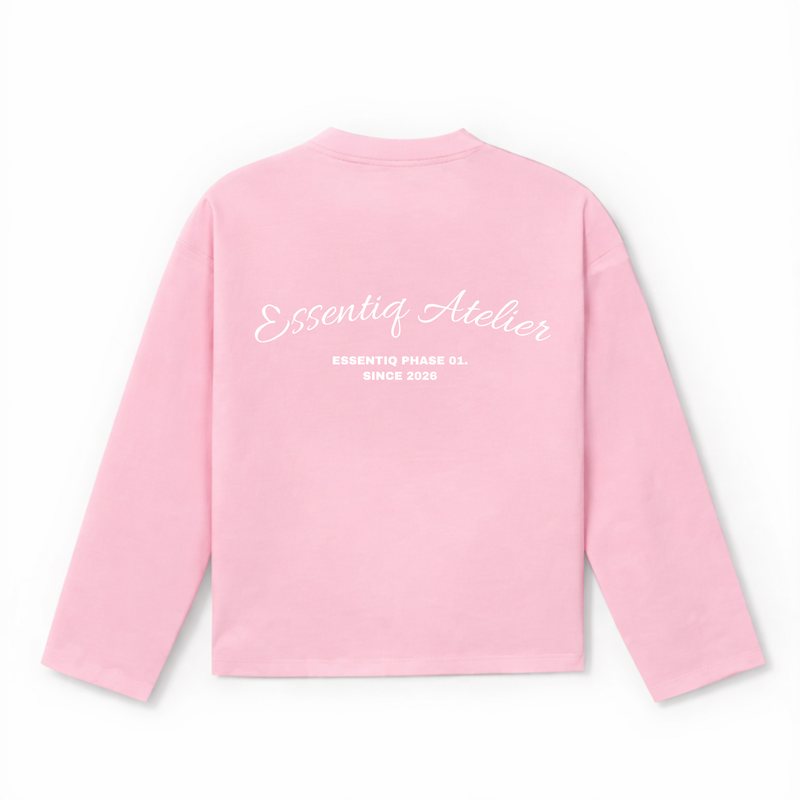 301001 PINK/WHITE LONG-SLEEVED TOP