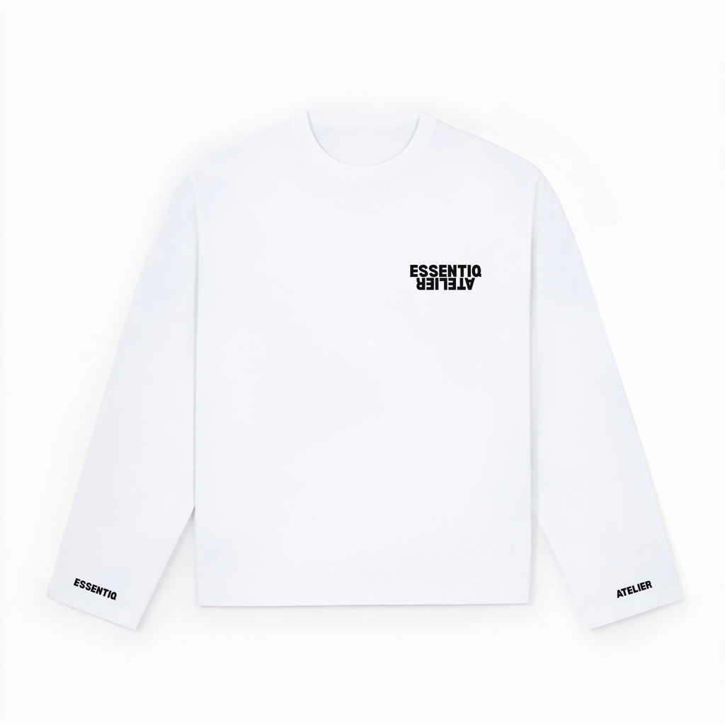 104001 WHITE/BLACK LONG SLEEVE