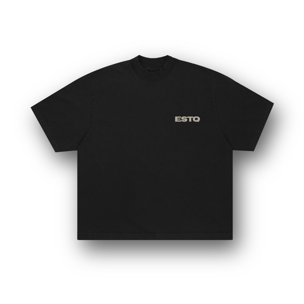 202003 BLACK/BEIGE T-SHIRT