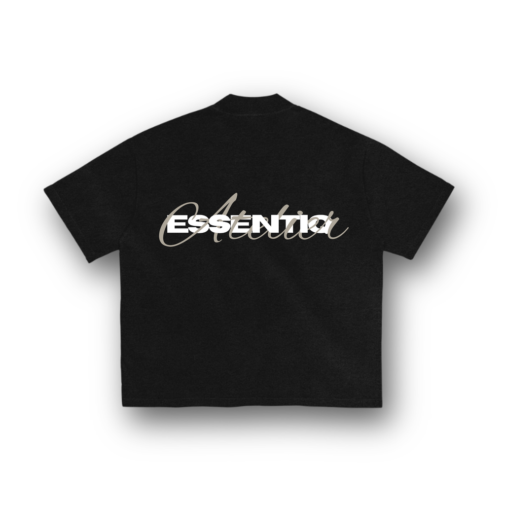 202003 BLACK/BEIGE T-SHIRT