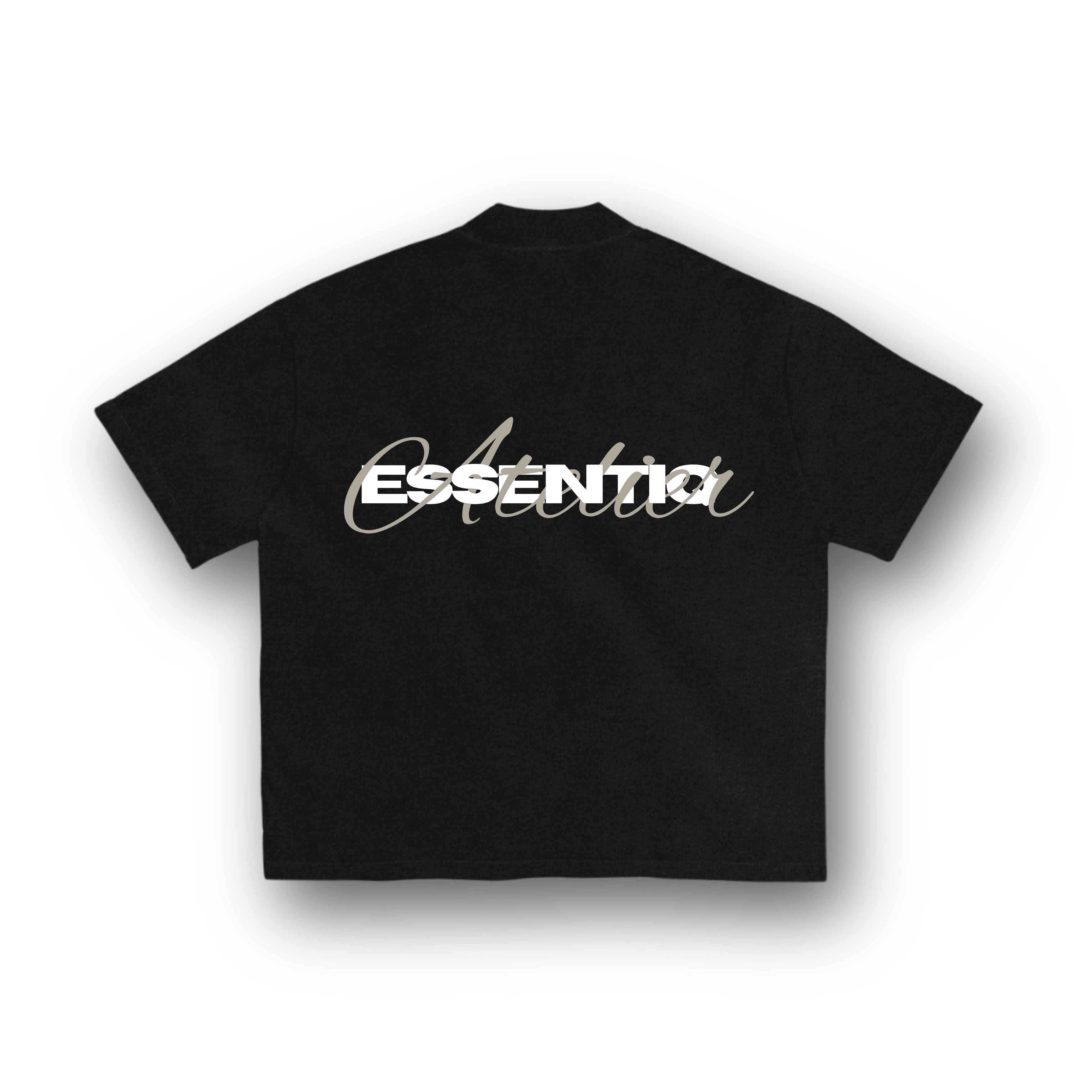 202003 BLACK/BEIGE T-SHIRT