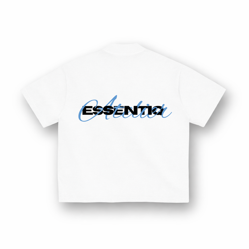 202002 WHITE/BLUE T-SHSHIRT