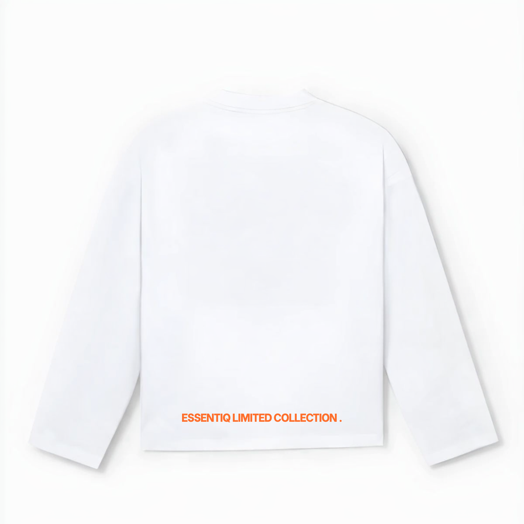 201003 WHITE/ORANGE LONG SLEEVE