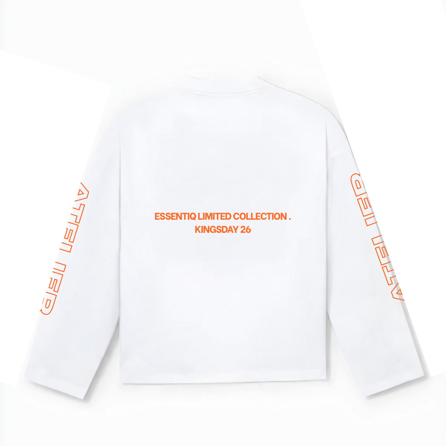 201002 WHITE/ORANGE LONG SLEEVE