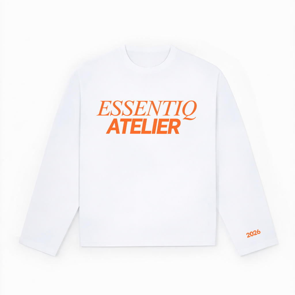201003 WHITE/ORANGE LONG SLEEVE