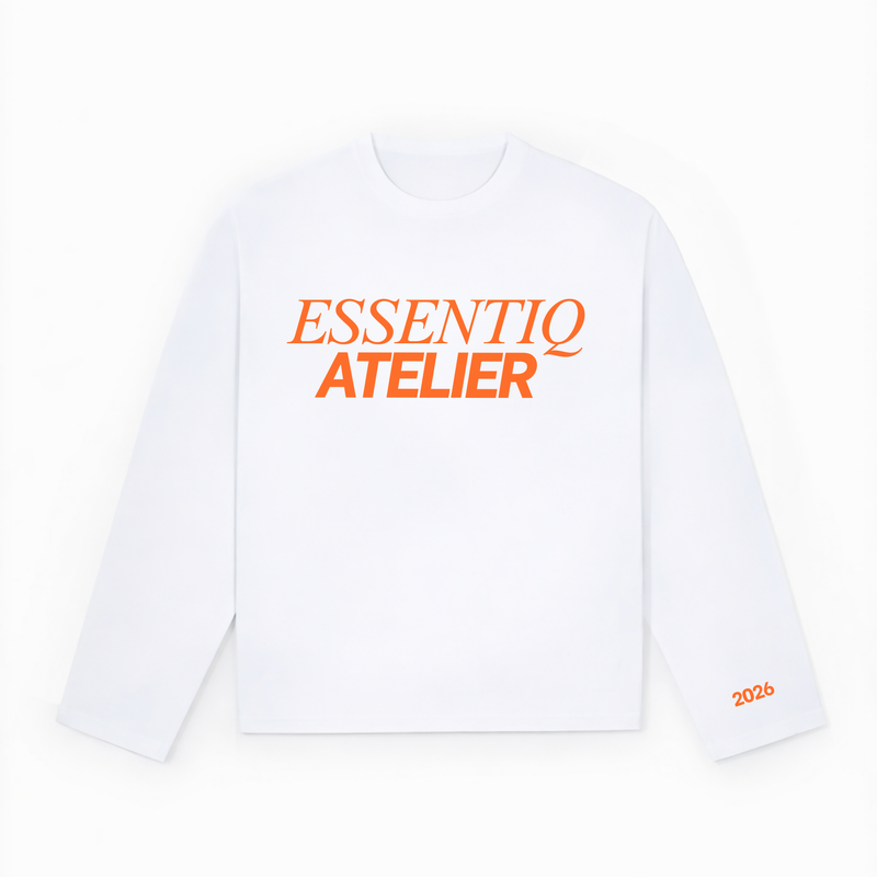 201003 WHITE/ORANGE LONG SLEEVE