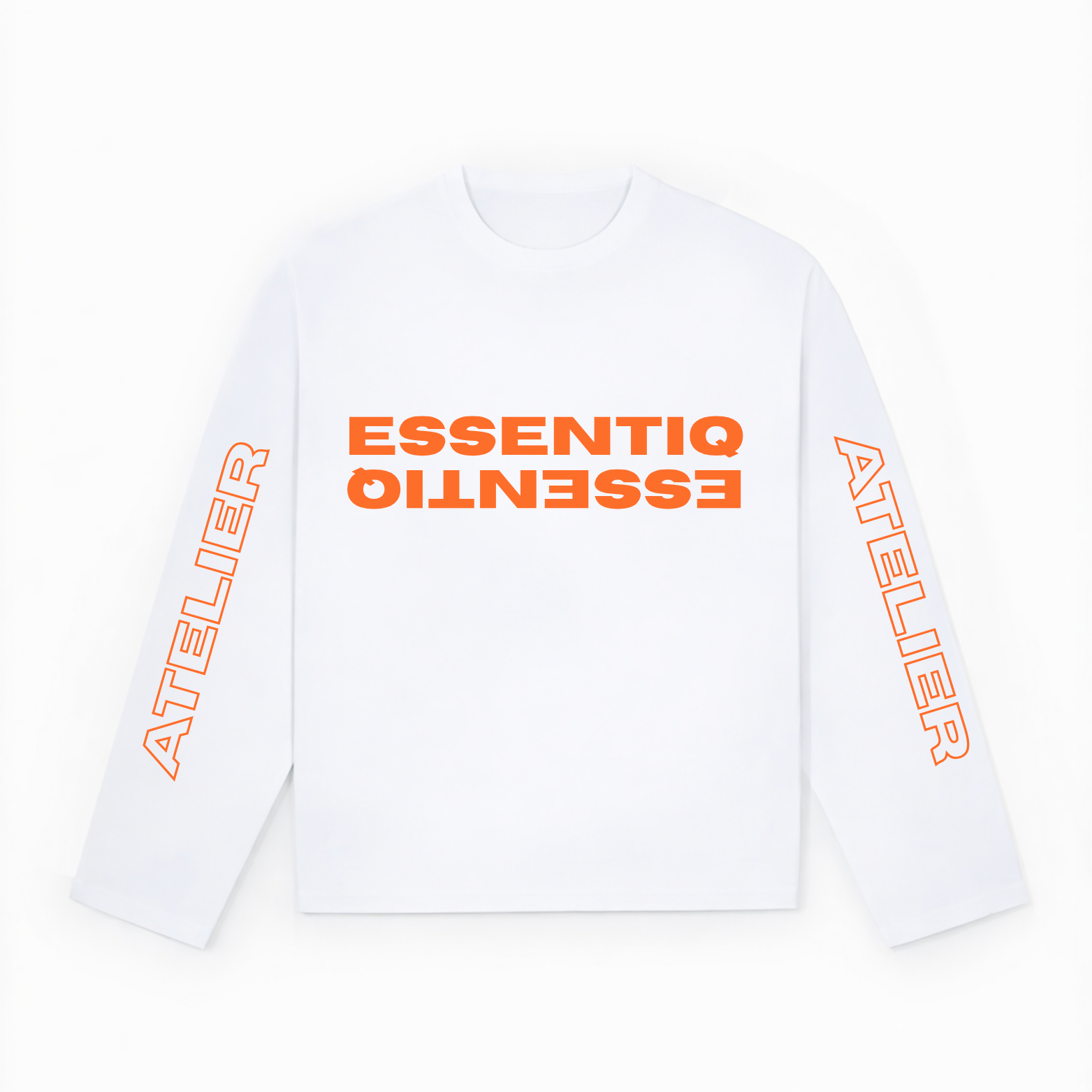 201002 WHITE/ORANGE LONG SLEEVE